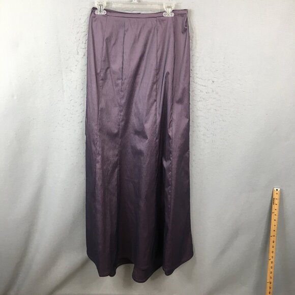 Tadashi Shoji Skirt Womens 12 Purple Maxi Tafetta MOB Event Occasion NEW - Picture 1 of 16